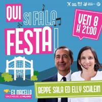 Elly Schlein e Beppe Sala alla Festa dell'unità a Milano